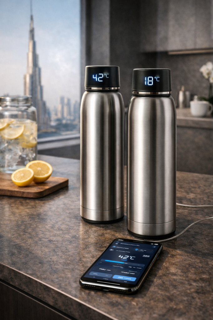 Smart Water Bottles with Temperature Display